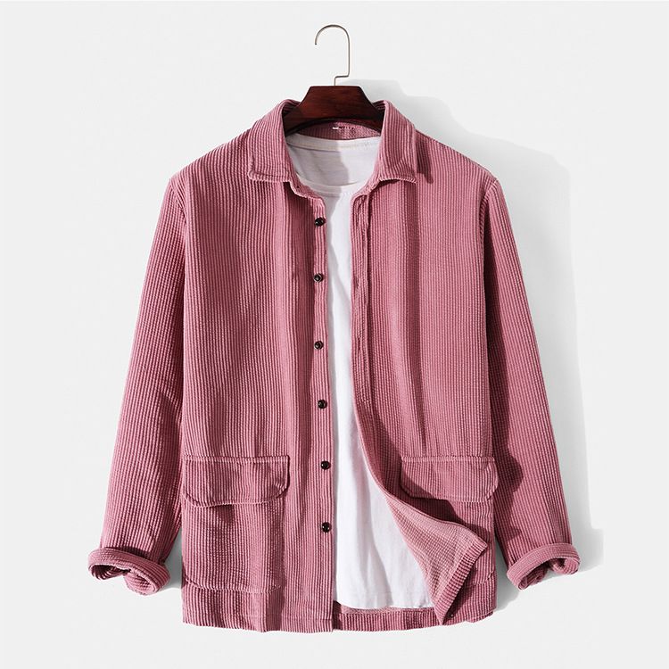 Men&#39;s Corduroy Long-sleeved Shirt