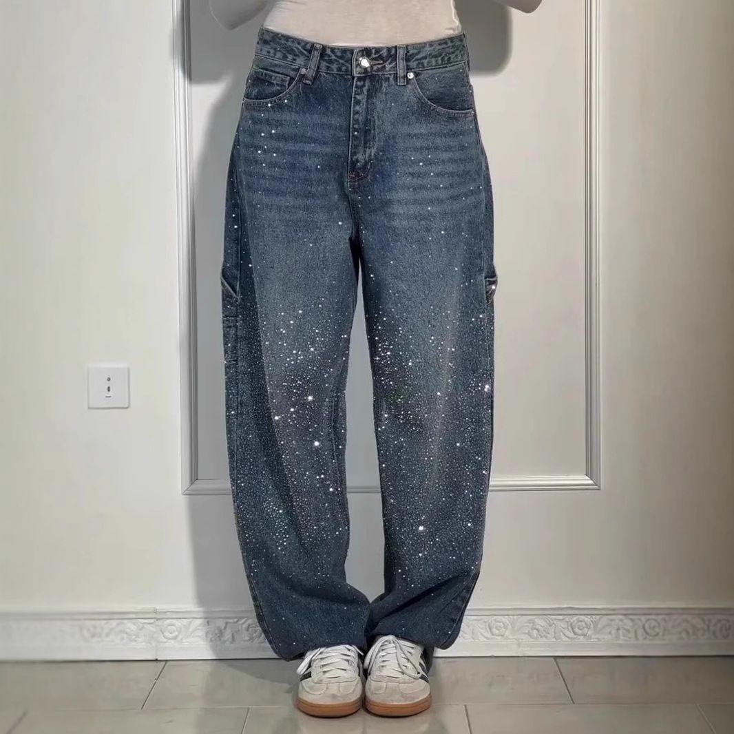 Paint Splatter Wide Jeans