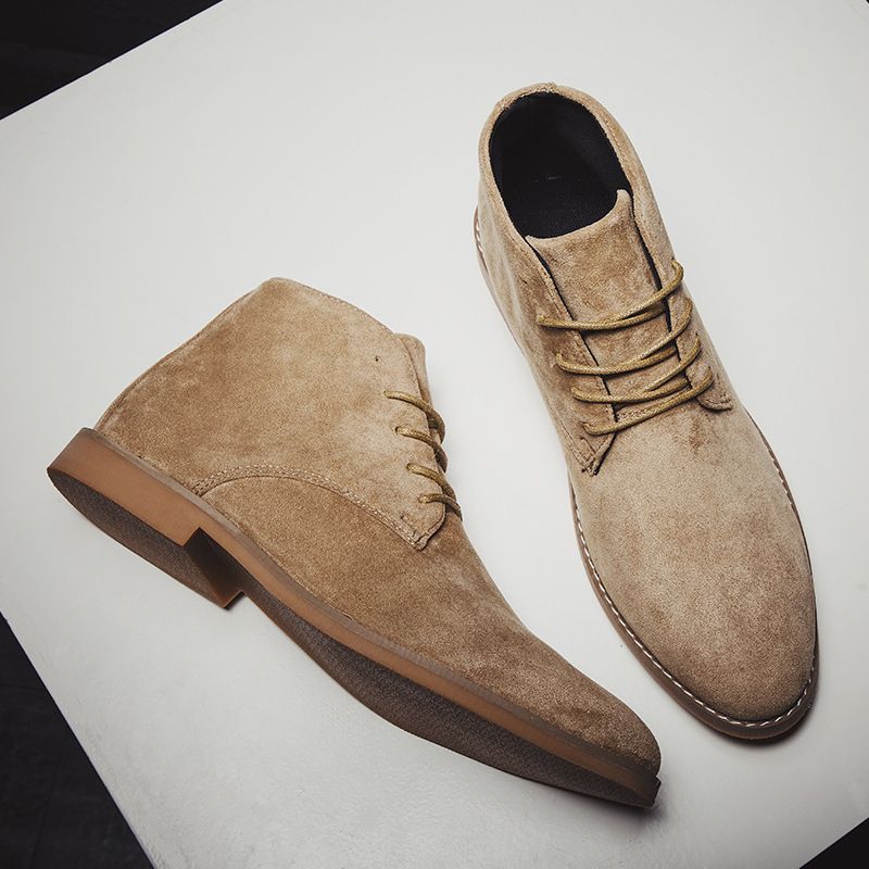Lace-up Suede Boots