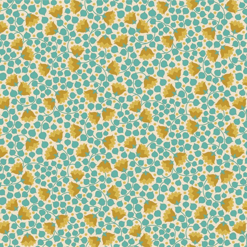 Bellflower in Teal | Wallflower by Tilda | per 10cm