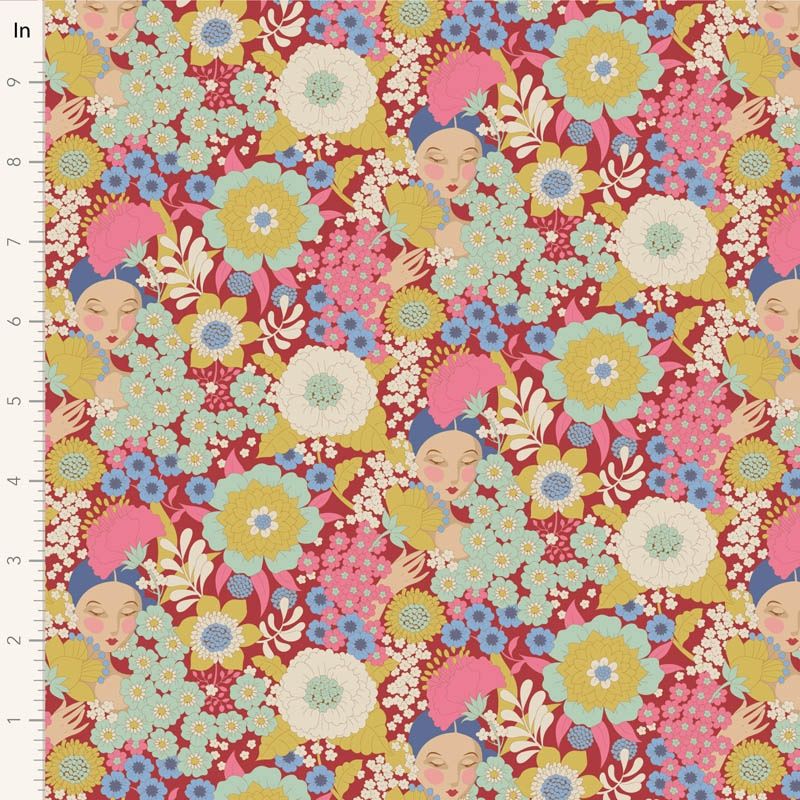 Wallflower in Burgundy | Wallflower by Tilda | per 10cm
