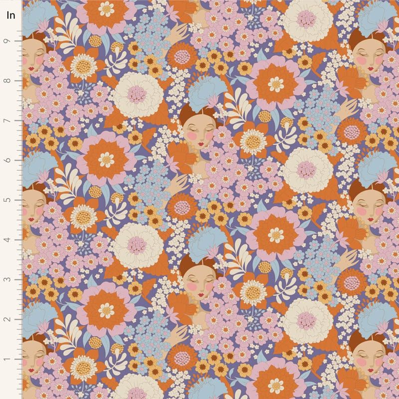 Wallflower in Thistle | Wallflower by Tilda | per 10cm