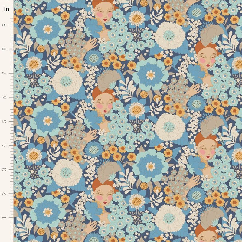 Wallflower in Blue | Wallflower by Tilda | per 10cm