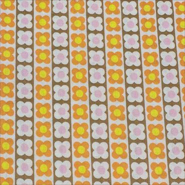 Retro Flower Chain in Orange | 70s Design Flower Days by Koko Seki | per 10cm