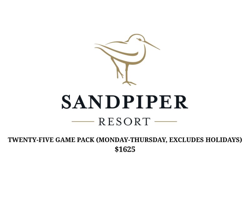 Twenty-Five Game Pack (Monday-Thursday, excludes holidays)