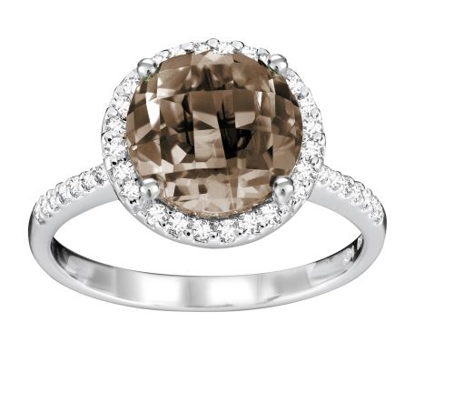 Bague quartz fume