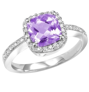 Bague Améthyste Diamants