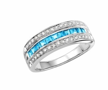 Ladies Blue topaze Ring
