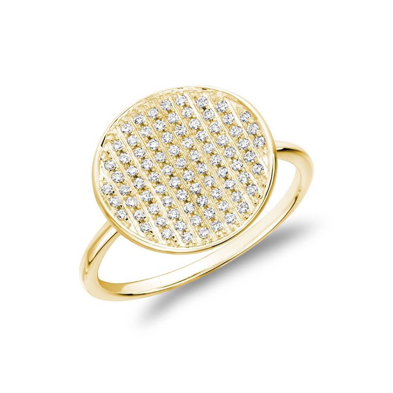 Bague femme disque courbé