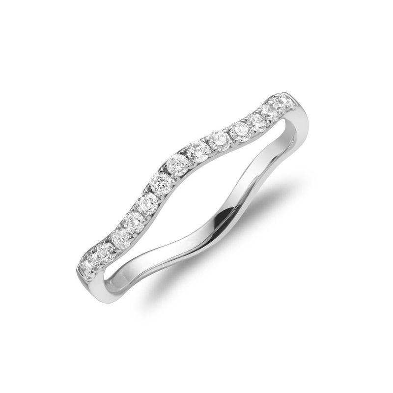 Half eternity curve Ring