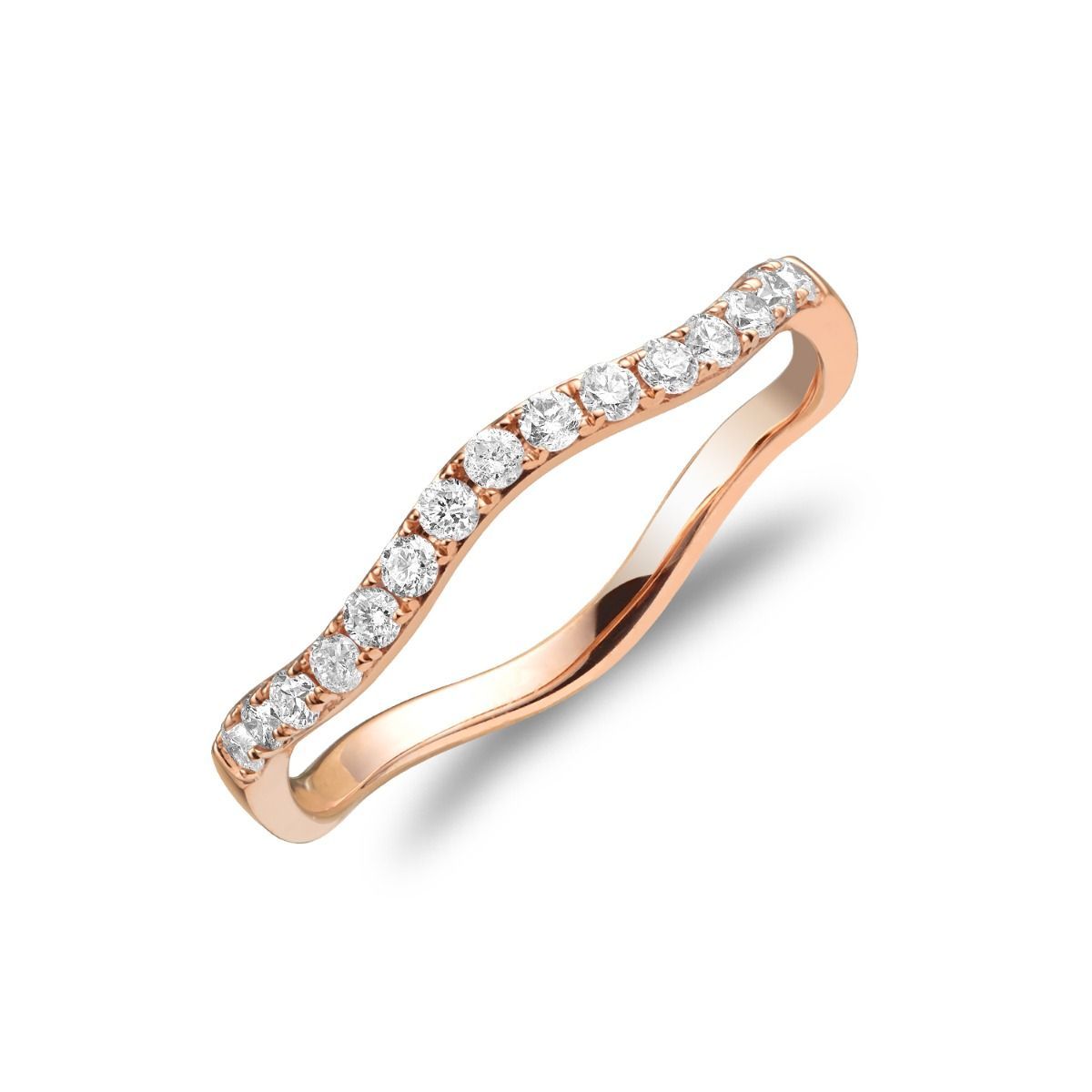Half Eternity Curve Ring