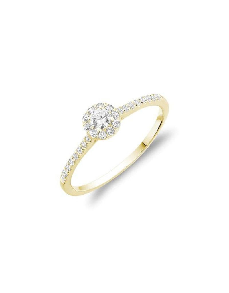 Bague fiançailles halo