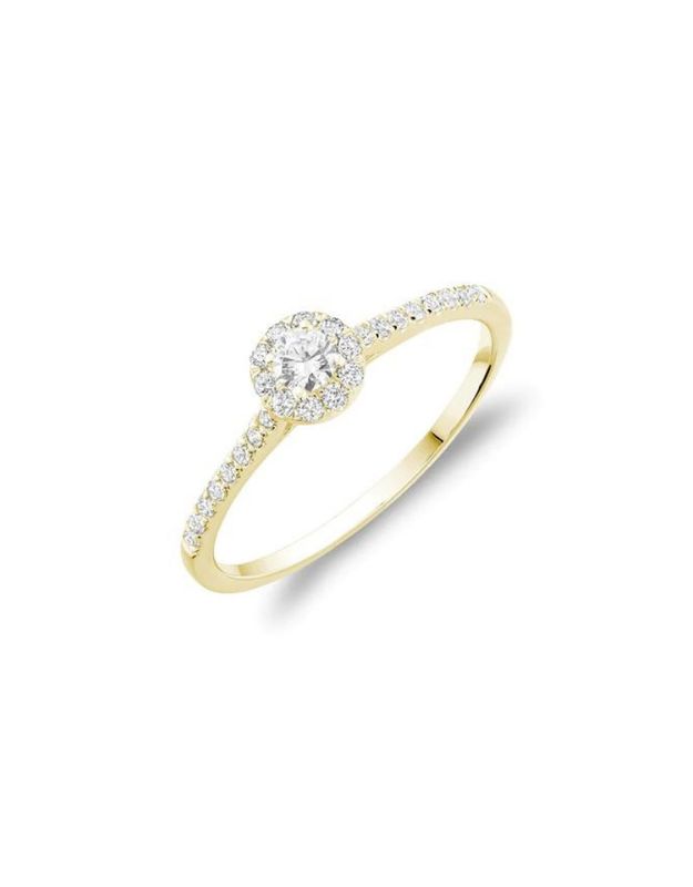 Bague fiançailles halo