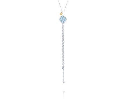 SN20102 TACORI CHAINE ''SONOMA SKIES'' MOTIF PENDANT ARGENT TOPAZ BLEU