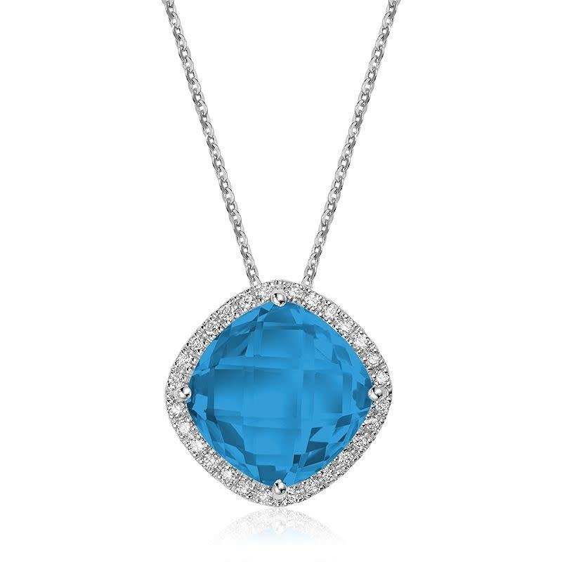 ​Pendentif Topaze bleu Londres diamants