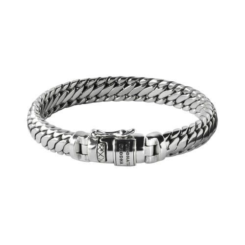 J070-F BEN BRACELET HOMME JUNIOR 21CM, BUDDHA TO BUDDHA , ARGENT