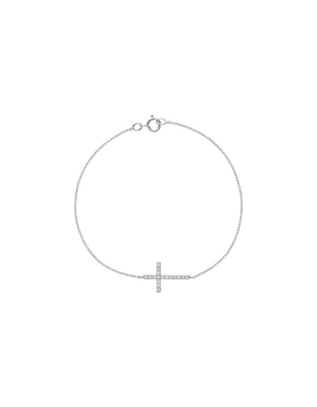 Bracelet croix en diamant