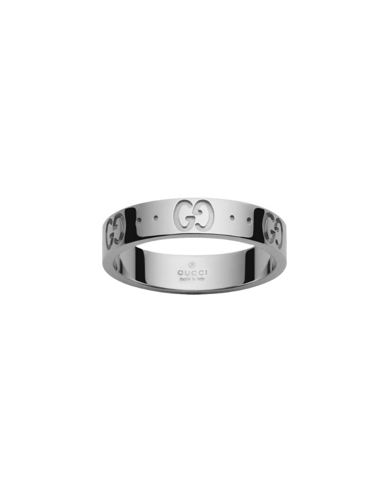 YBC073230002015 BAGUE JONC GUCCI ICON 18K OR BLANC