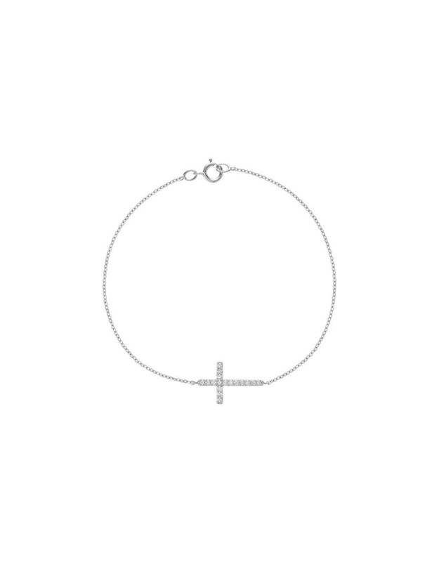 Bracelet avec croix diamant