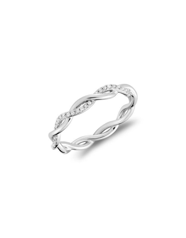 Bague demi éternité twist