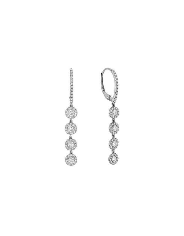 Boucles D'oreilles chandelier diamants