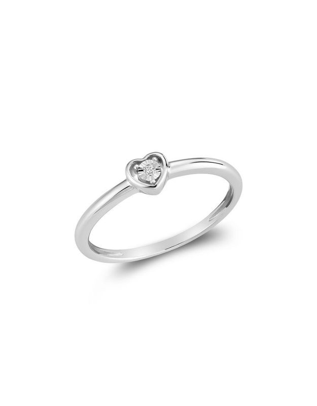 Bague cœur et diamant