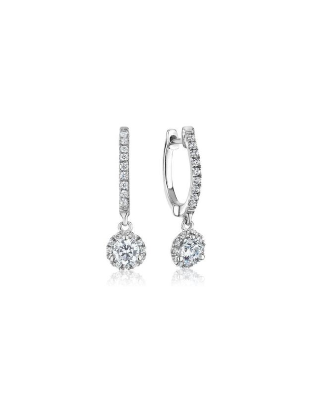 Boucles d'oreilles anneaux Martini suspendu