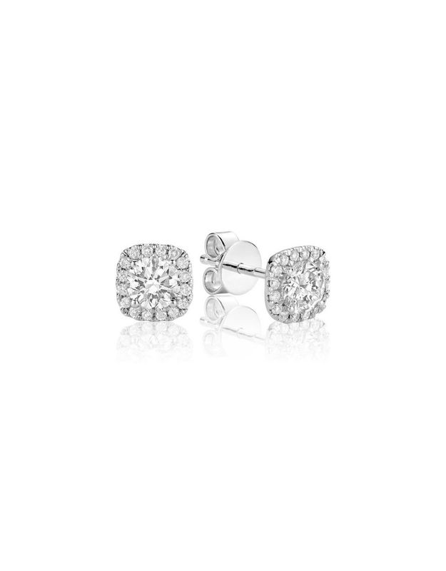 Boucles d'oreilles fixes diamants