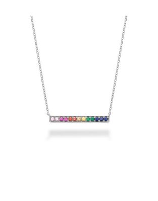 Collier bar arc-en-ciel
