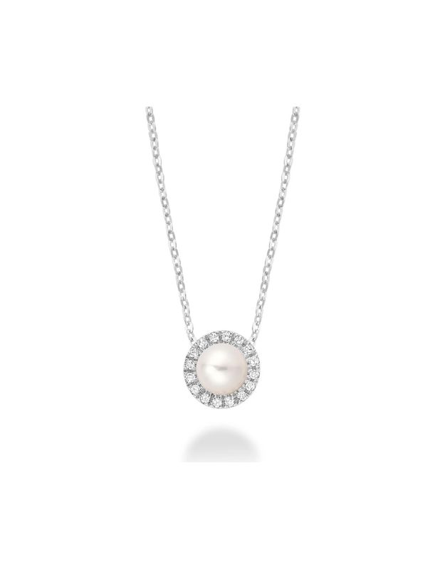 Pendentif perle et diamants