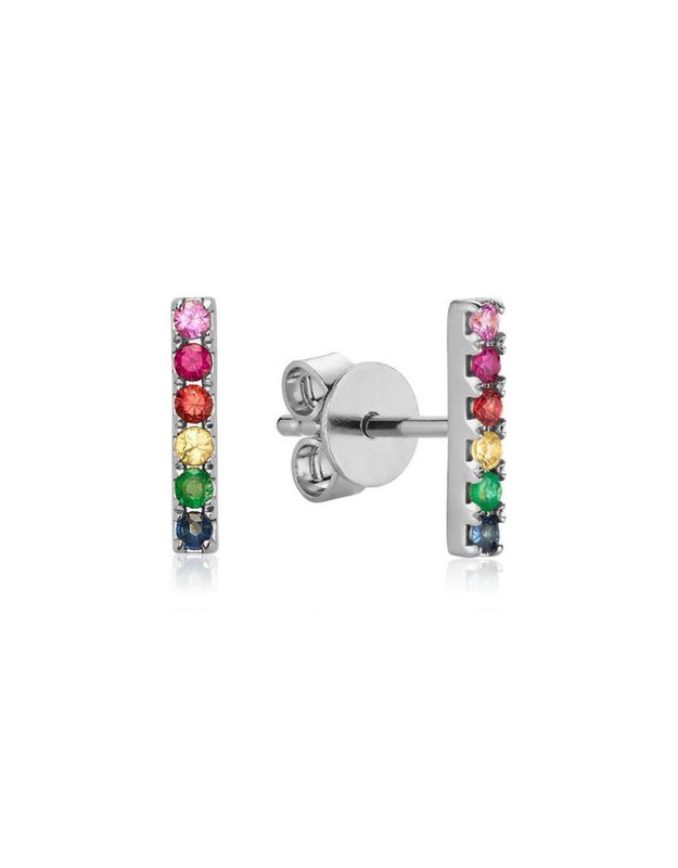 Boucles d'oreilles Bar pierre précieuse