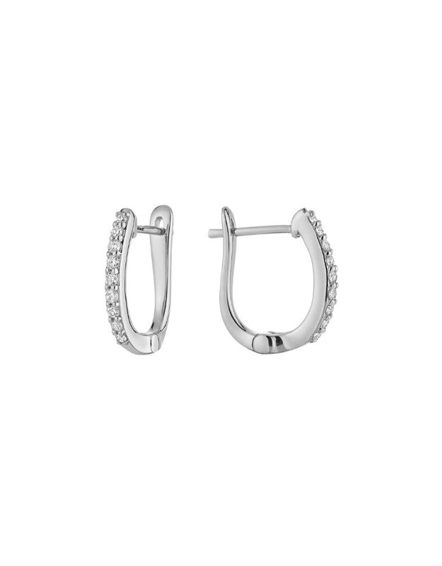 Boucle d'oreilles huggie diamants
