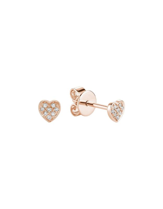 Boucles d'oreilles fixes couer
