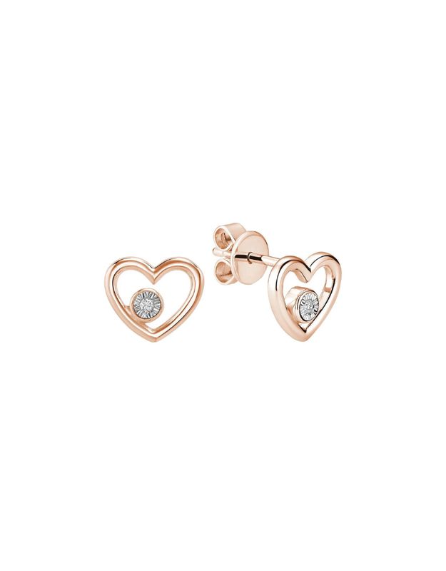 Boucles d'oreilles diamants couer