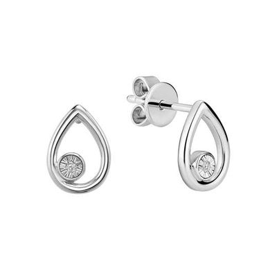 Boucles d'oreilles fixes diamants