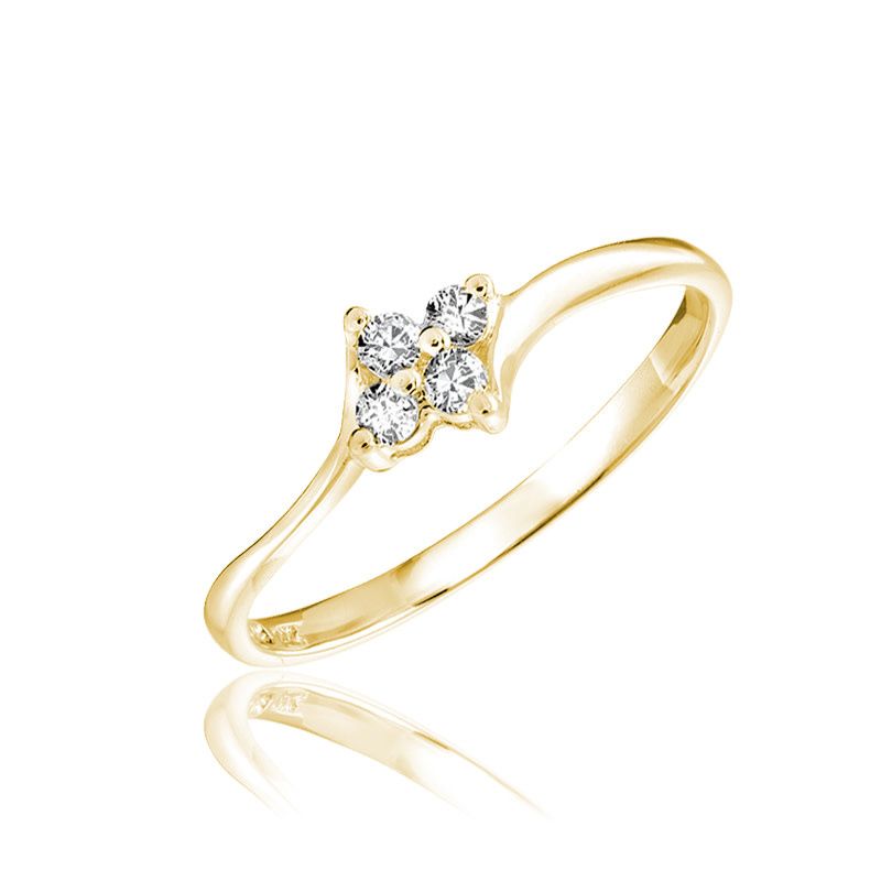 Bague diamants fleur