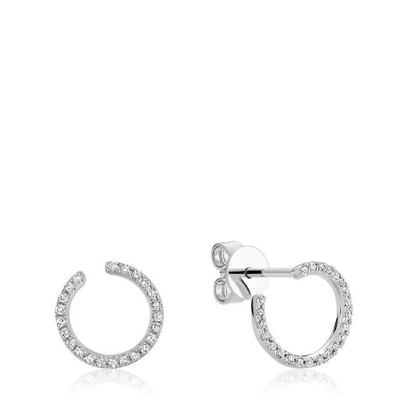 Boucles d'oreilles fixes diamants