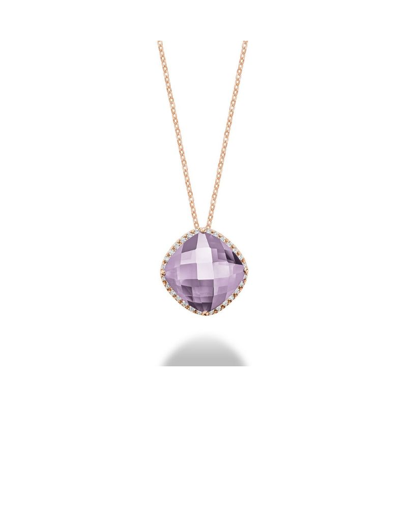 Pendentif gemme et diamants