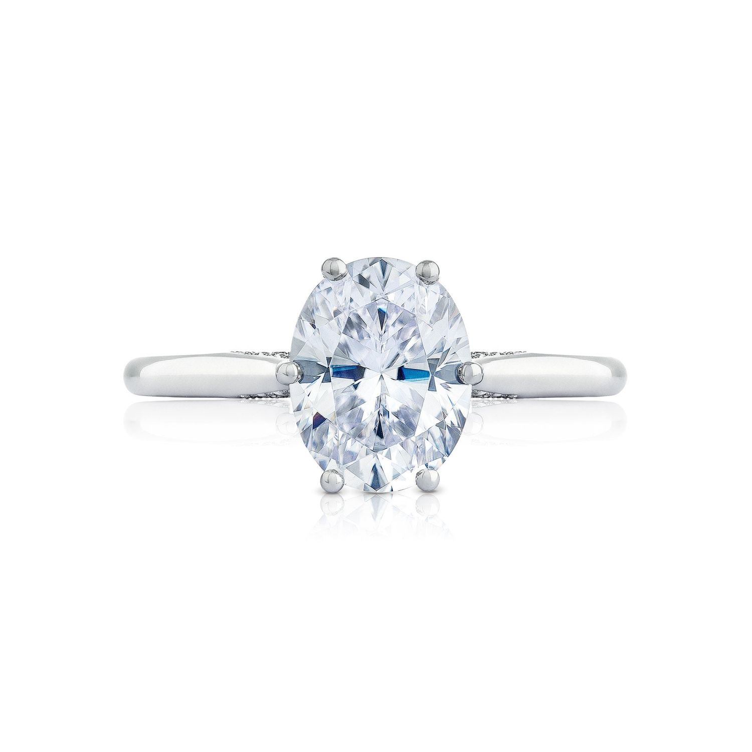 Tacori Bague fiançailles "simply tacori" 18k Or blanc  Poids diamants 0.07ct VS F-G