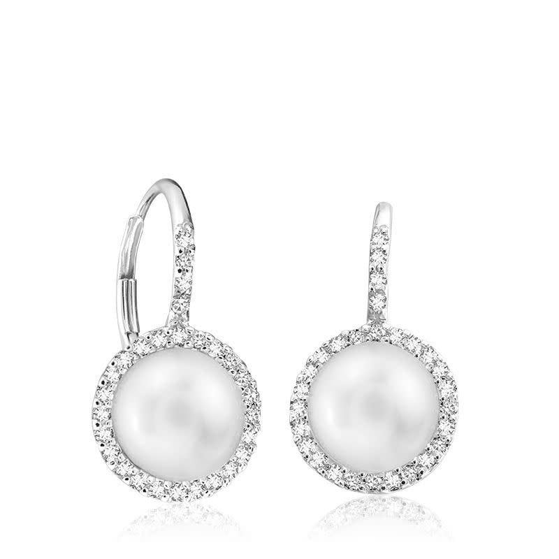 Pearl diamond Earrings
