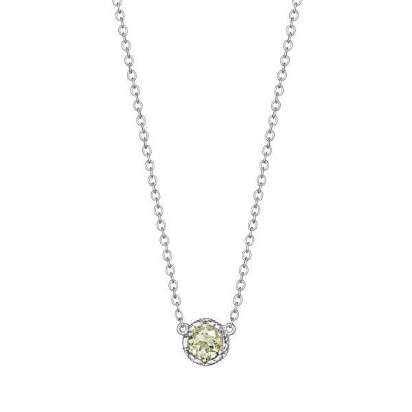 SN23612 SN23612 PRASIOLITE ROND 5MM PENDANTIF TACORI ARGENT 925 18K