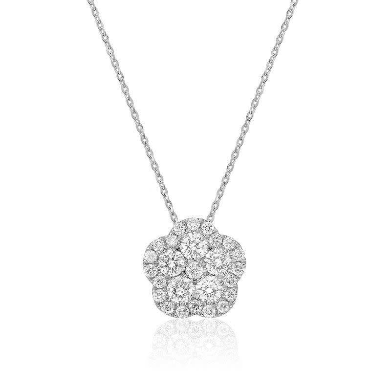 Diamond flower pendant