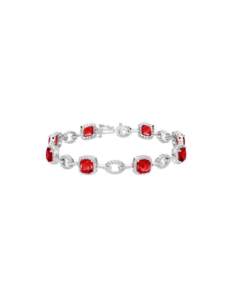 Bracelet diamant et rubis