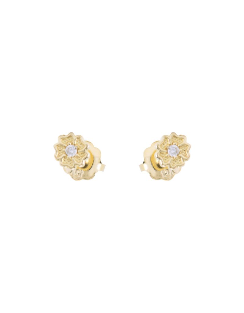 Boucles d'oreilles fixes fleur