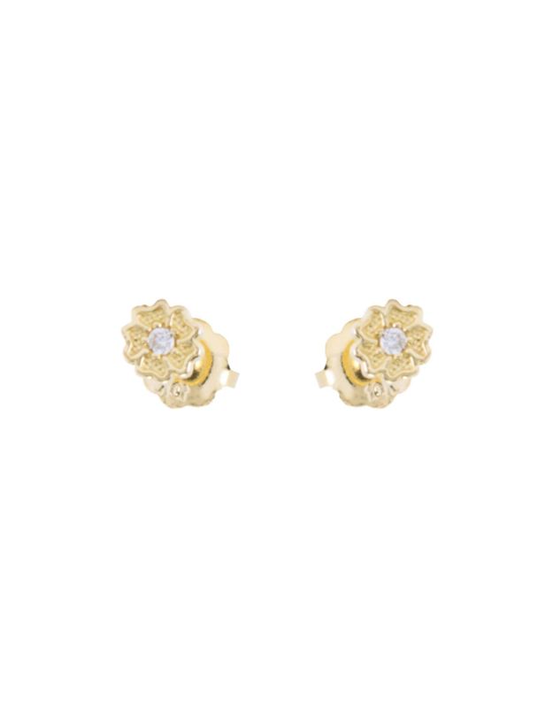 Boucles d'oreilles fixes fleur