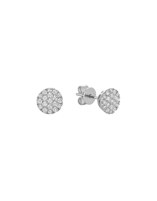 Boucle d’oreilles fixes en diamant 38=0.48ct I gh 14k or blanc 13-04PRD50