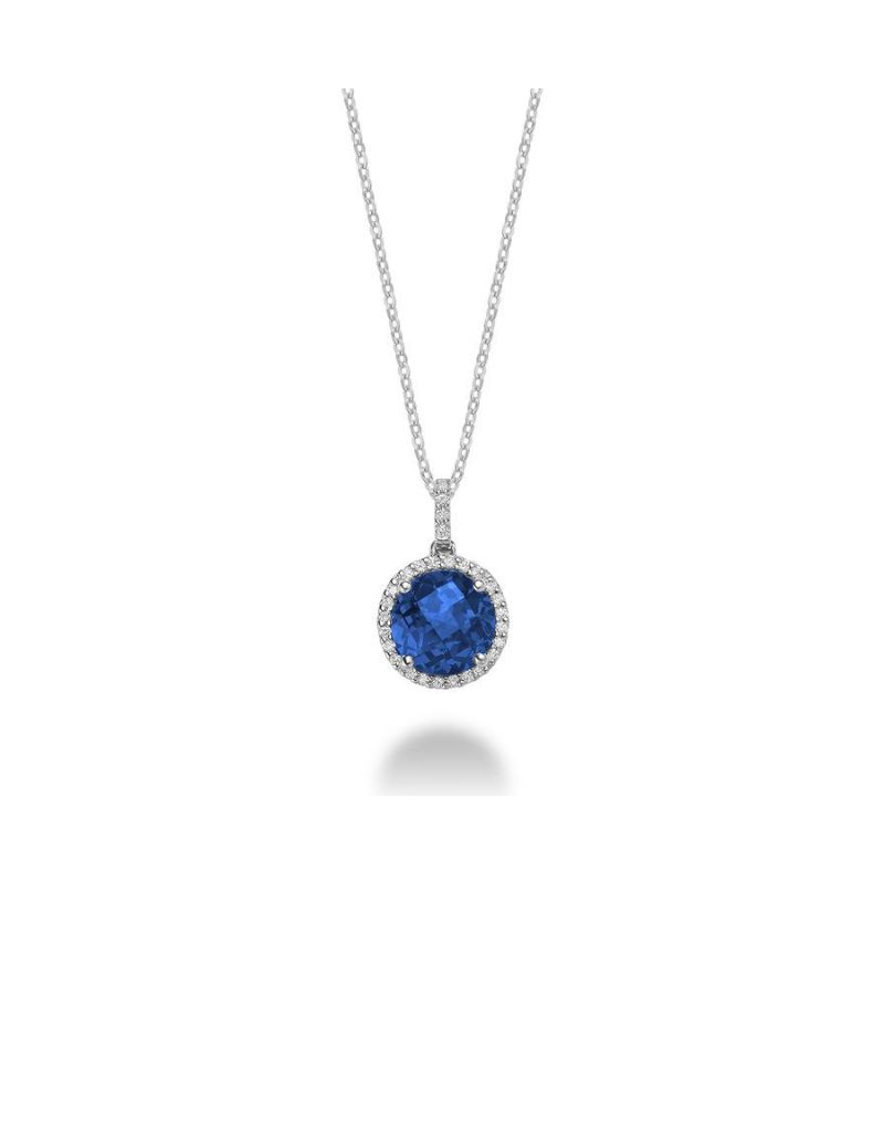 Pendentif rond en pierres précieuses
