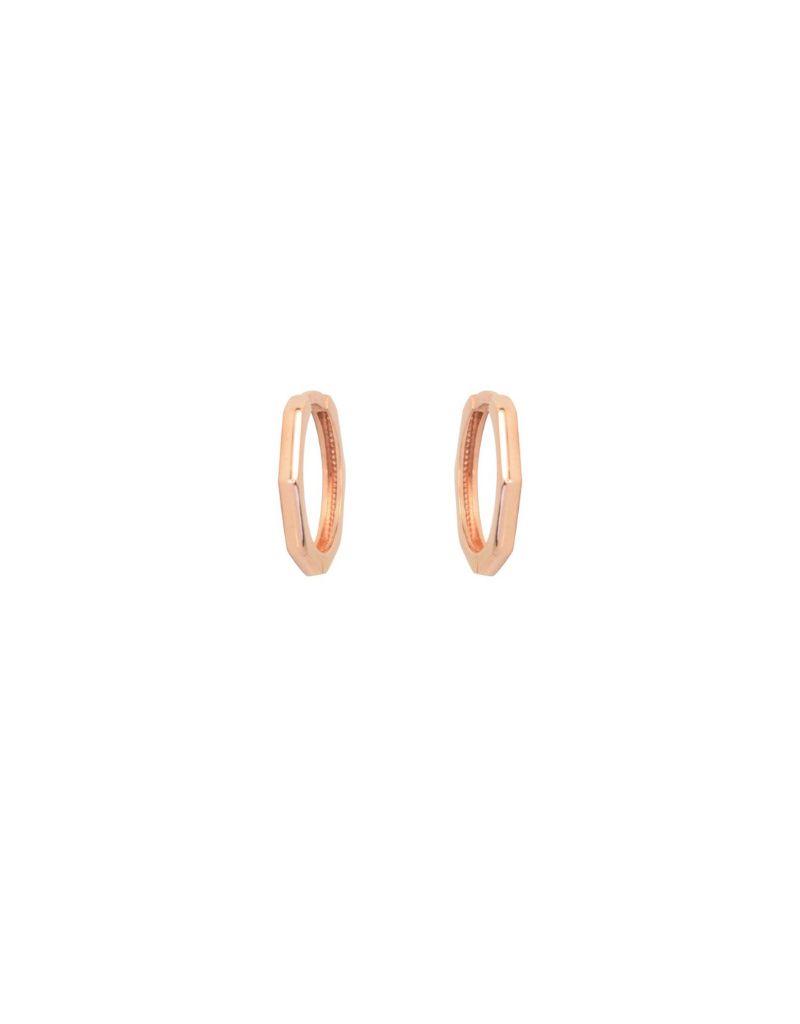 Boucles D'oreilles hexagone Anneaux