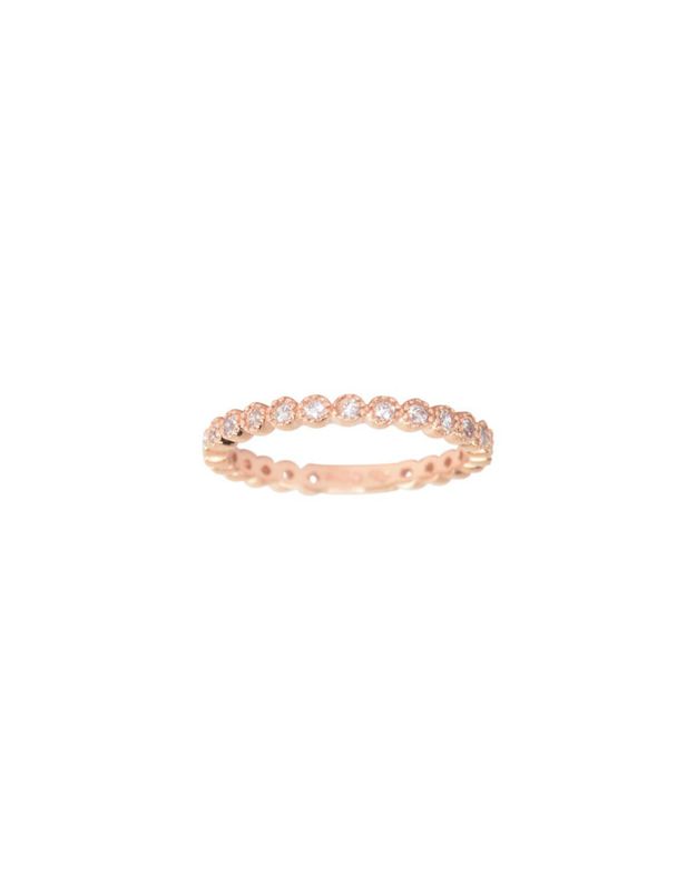 Bague dame style éternité 10k rose avec zircone CBE1045.5021 1.69gr