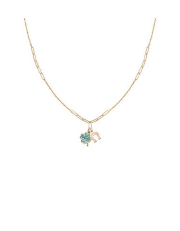 Amen Four-Leaf Clover and Horseshoe Necklace